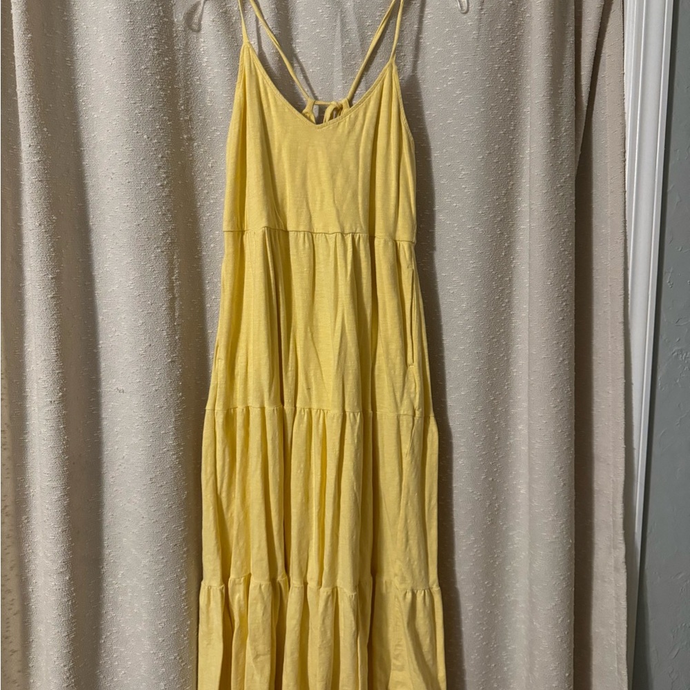 Old Navy Yellow Strappy Maxi Dress